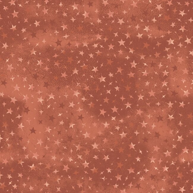 Forest Chatter, Stars - Orange,  per cm or $22/m