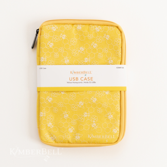 Kimberbell Designs USB Case, Yellow Honeycomb