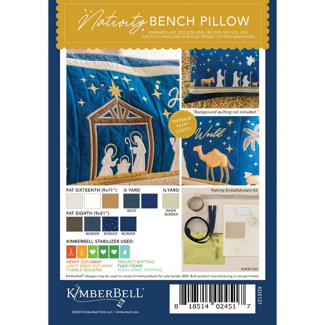 Nativity Bench Pillow, Discontinued, While Supplies Last