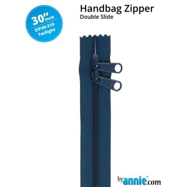 Double Slide Handbag Zipper 30" Twilight