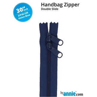 By Annie Double Slide Handbag Zipper 30" Union Blue