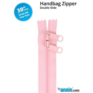 By Annie Double Slide Handbag Zipper 30" Pale Pink