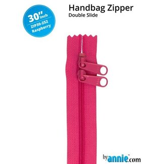 By Annie Double Slide Handbag Zipper 30" Raspberry