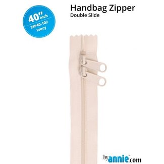 By Annie Double Slide Handbag Zipper 40" Ivory