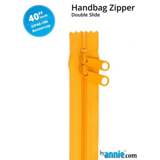 Double Slide Handbag Zipper 40" Buttercup