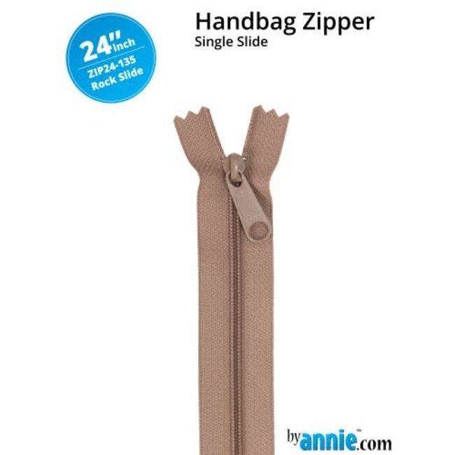 Single Slide Handbag Zipper 24'' Rock Slide