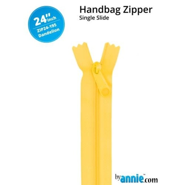 Single Slide Handbag Zipper 24'' Dandelion