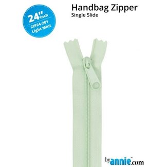 By Annie Single Slide Handbag Zipper 24'' Light Mint