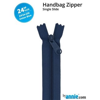 By Annie Single Slide Handbag Zipper 24'' Union Blue