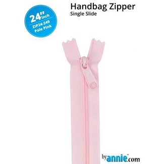By Annie Single Slide Handbag Zipper 24'' Pale Pink