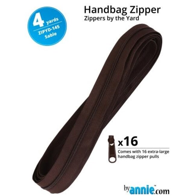 Zipper by the Yard (includes 16 pulls) Sable
