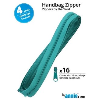 By Annie Zipper by the Yard (includes 16 pulls) Emerald