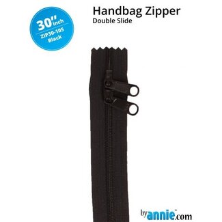 By Annie Double Slide Handbag Zipper 30" Black