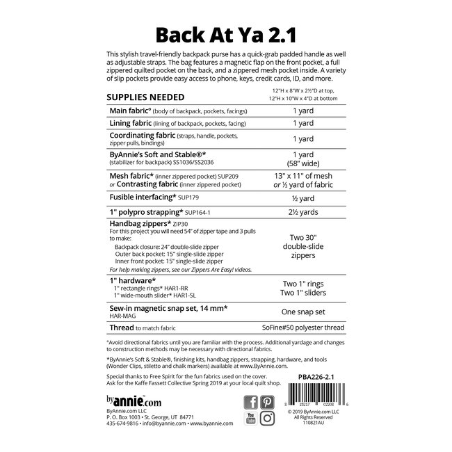 Back At Ya 2.1 Pattern