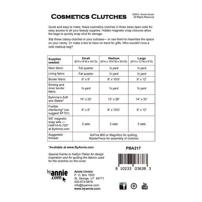 Cosmetics Clutches Pattern