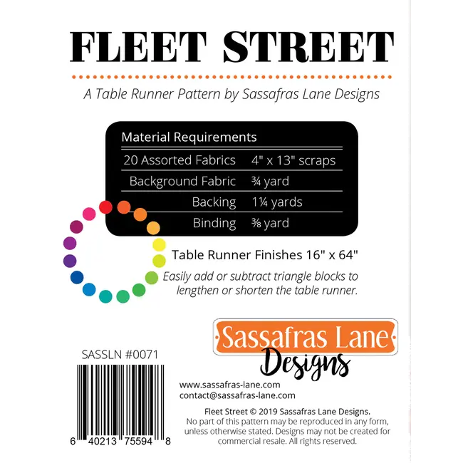 Fleet Street Table Runner Pattern