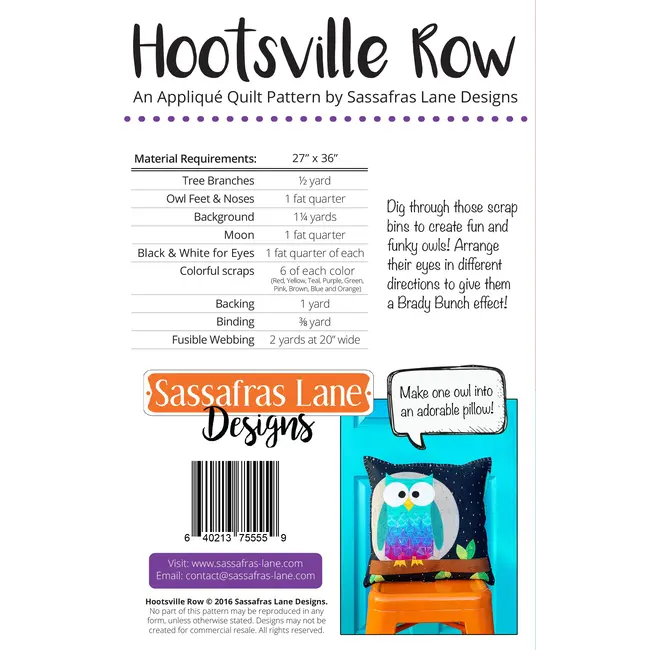 Hootsville Row Pattern