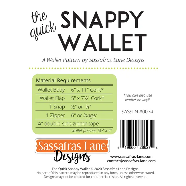 Quick Snappy Wallet Pattern