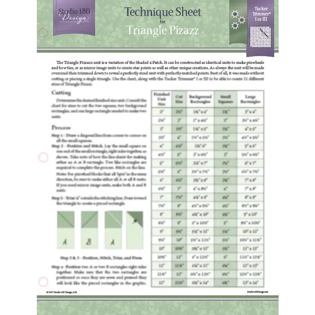Triangle Pizzazz - Technique Sheet