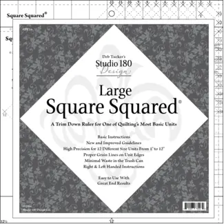 Studio 180 Design Large Square Squared Ruler (2pc)