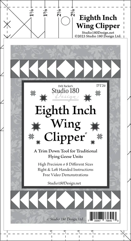 Studio 180 Design Eighth Inch Wing Clipper Ruler Stitch by Stitch