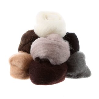 Wysteria Wysteria Wool Roving Assortment - Neutrals W918R