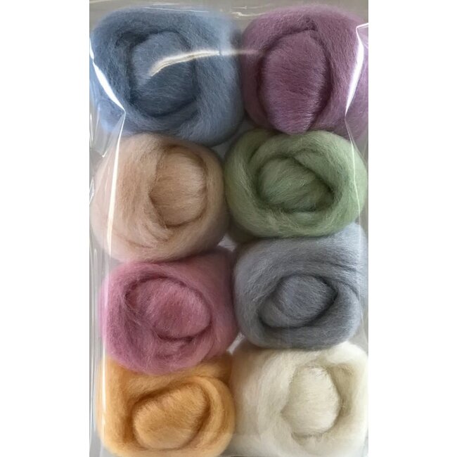 Wysteria Wool Roving Assortment - Soft Pastels W894R