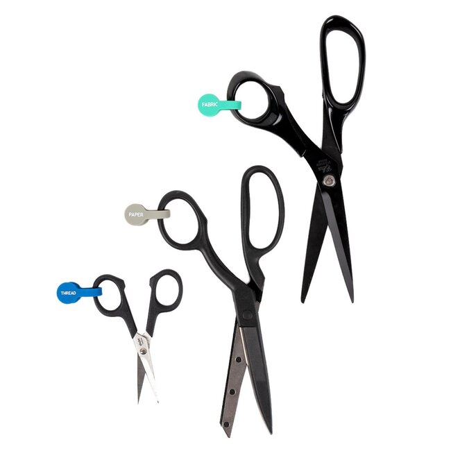 Scissor ID Magnetic Clips 3 Pack Paper, Fabric, Thread