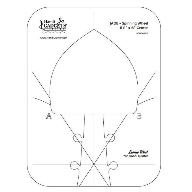 Jade Spinning Wheel Ruler (6" Center)
