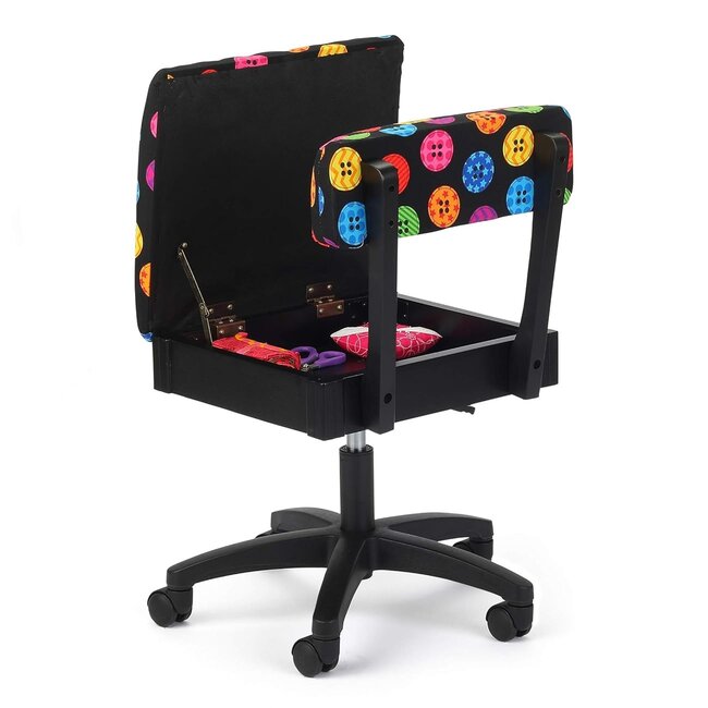Hydraulic Sewing Chair - Bright Buttons