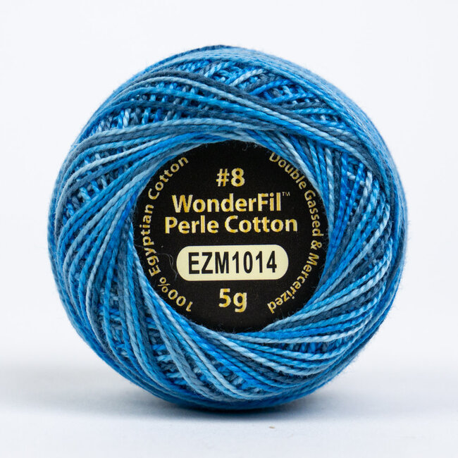 Eleganza™ 8wt Perle Cotton Thread Variegated - Azure Eyes