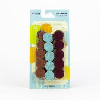 Wonderfil Pre-Cut Merino Wool 3/4" Circles (60 Pieces) - Nature