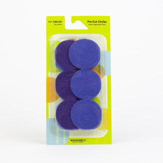 Wonderfil Pre-Cut Merino Wool 1 1/2" Circles (24 Pieces) - Blue