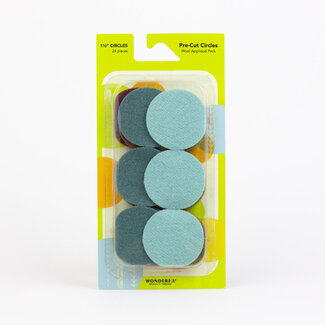 Wonderfil Pre-Cut Merino Wool 1 1/2" Circles (24 Pieces) - Nature