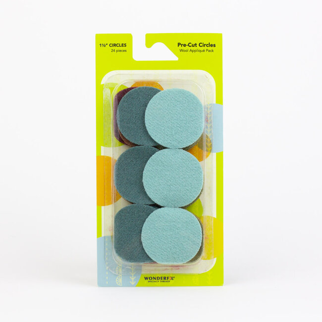 Pre-Cut Merino Wool 1 1/2" Circles (24 Pieces) - Nature