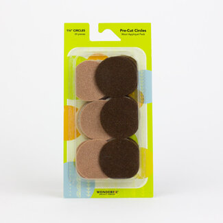 Wonderfil Pre-Cut Merino Wool 1 1/2" Circles (24 Pieces) - Brown