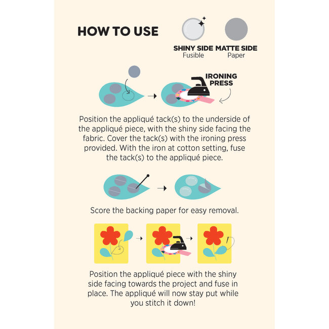 Fusible Appliqué Tacks 1/2" - 150 pieces