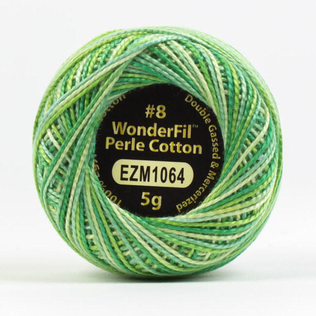 Eleganza™ 8wt Perle Cotton Thread Variegated - Spring Green