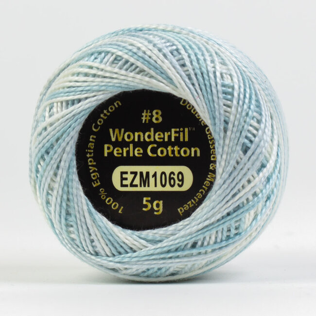 Eleganza™ 8wt Perle Cotton Thread Variegated - Aqua Marine