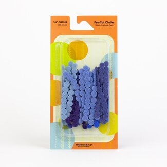 Wonderfil Pre-Cut Merino Wool 1/4" Circles (360 pieces) - Blue