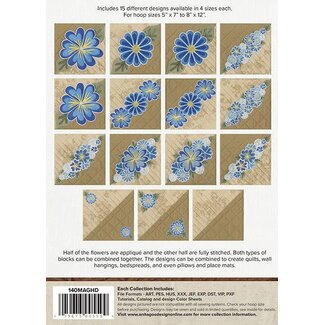 Anita Goodesign Fresh Flowers Mini Mix & Match Quilting Collection CD