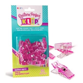 KLIPit Quilters Perfect Klip 25 pack Pink