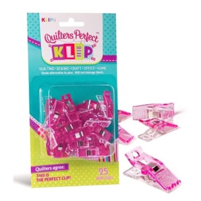 Quilters Perfect Klip 25 pack Pink
