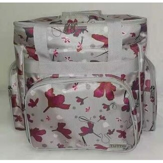 Tutto Tutto Serger Accessory Bag with Daisies- Gray