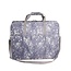 Tutto X-Large Emb Project Bag Silver with Daisies