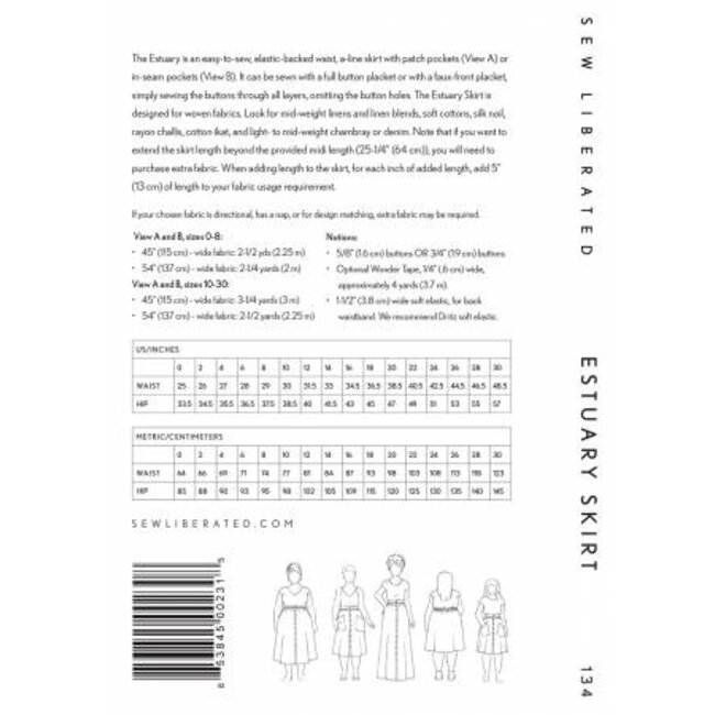 Estuary Skirt Sewing Pattern