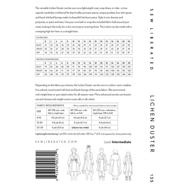 Lichen Duster Sewing Pattern