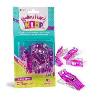 KLIPit Quilters Perfect Klip 25 pack purple