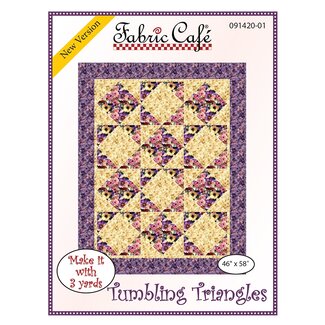 Fabric Cafe Tumbling Triangles - 3 Yard Quilt Pattern