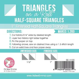 It's Sew Emma Triangles on a Roll - 1" Half Square Triangles